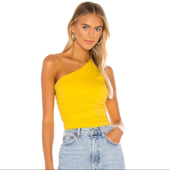 Superdown Anna cropped ruched one shoulder top - Picture 1 of 8